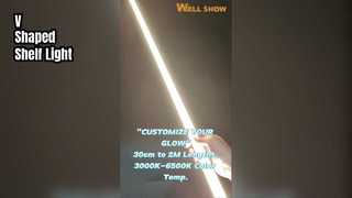 Luce da scaffale a forma di V