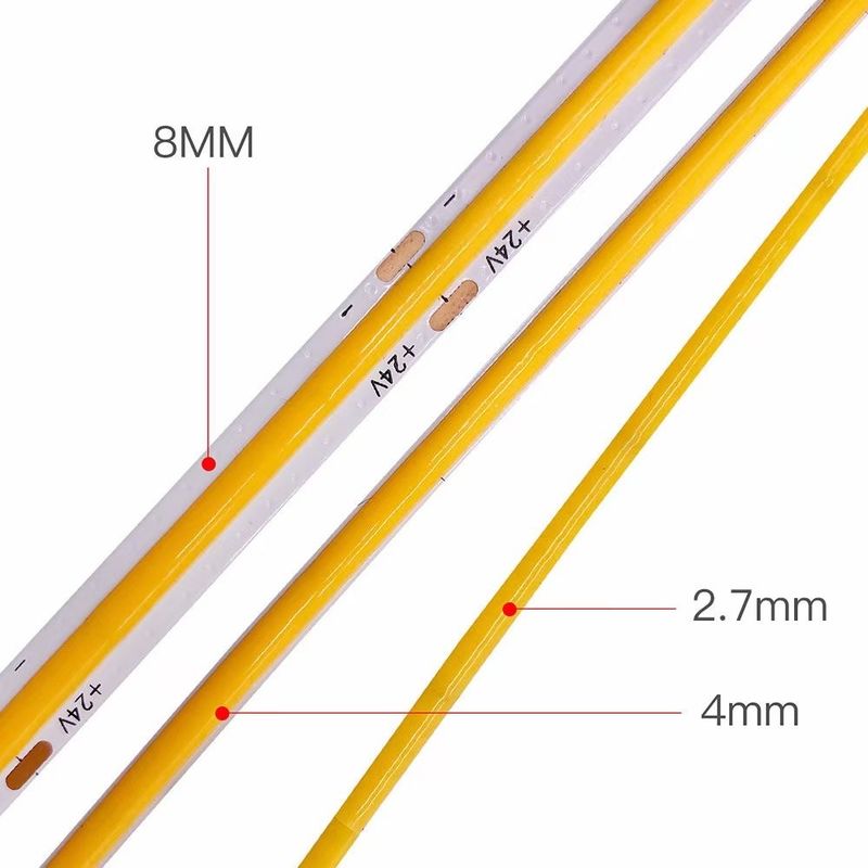 Striscia 24V Chips Indoor Home Decor ad alta densità della PANNOCCHIA di 2700K-6500K 12V LED
