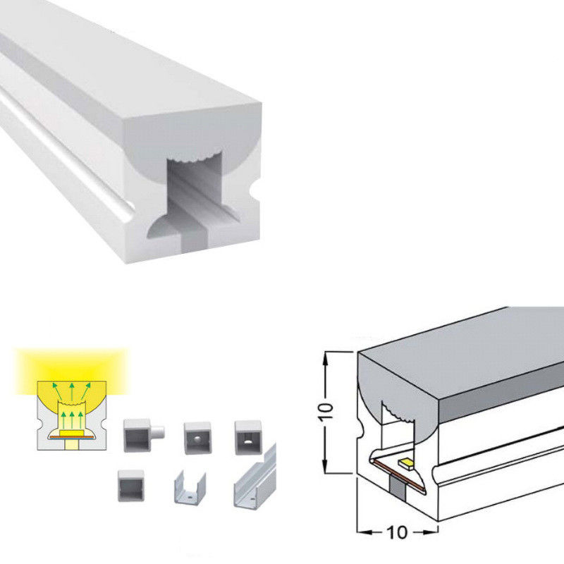 i magneti principali delle clip delle luci al neon 24V del flexibel installano il neon lineare delle luci della striscia 3000K principale