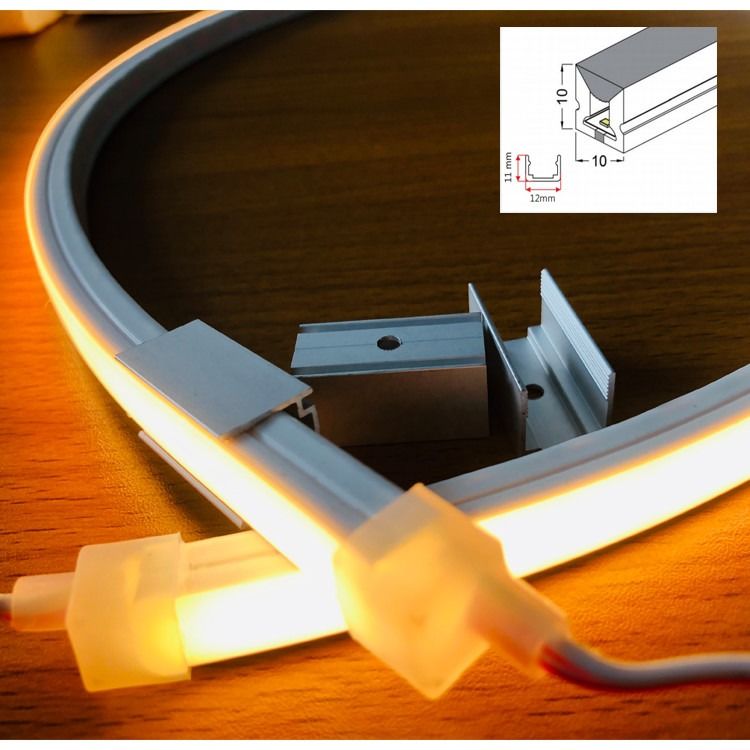 i magneti principali delle clip delle luci al neon 24V del flexibel installano il neon lineare delle luci della striscia 3000K principale