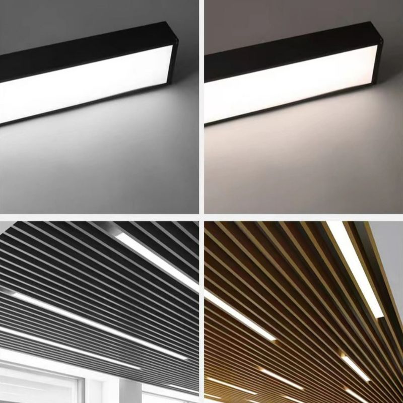 Pendente lineare leggero d'attaccatura lineare della camera da letto LED che accende decorazione dell'interno nera 3000K 5000K 35W