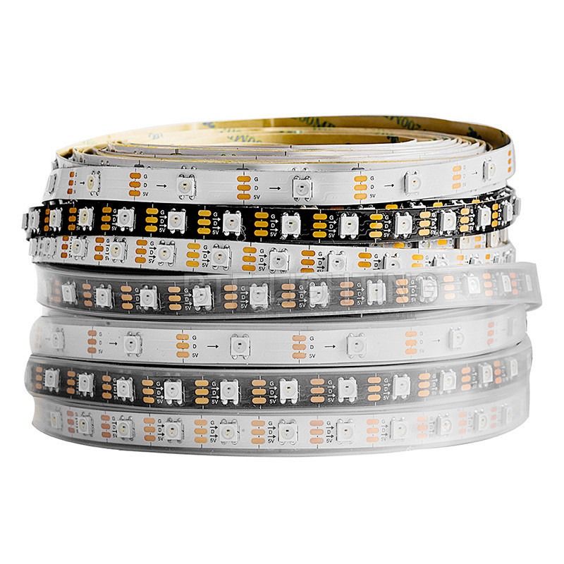 Striscia indirizzabile flessibile del pixel della luce di striscia di RGB LED singola 16.4FT 60Pixels/M 300Pixels LED WS2812B 5050SMD