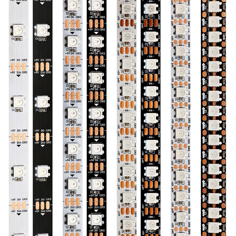 Striscia indirizzabile flessibile del pixel della luce di striscia di RGB LED singola 16.4FT 60Pixels/M 300Pixels LED WS2812B 5050SMD