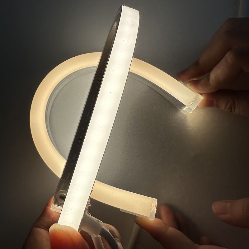 1010 1212 1616 1220 hanno condotto la luce materiale d'ardore al neon luminosa del tubo del silicone dell'angolo d'apertura 120°